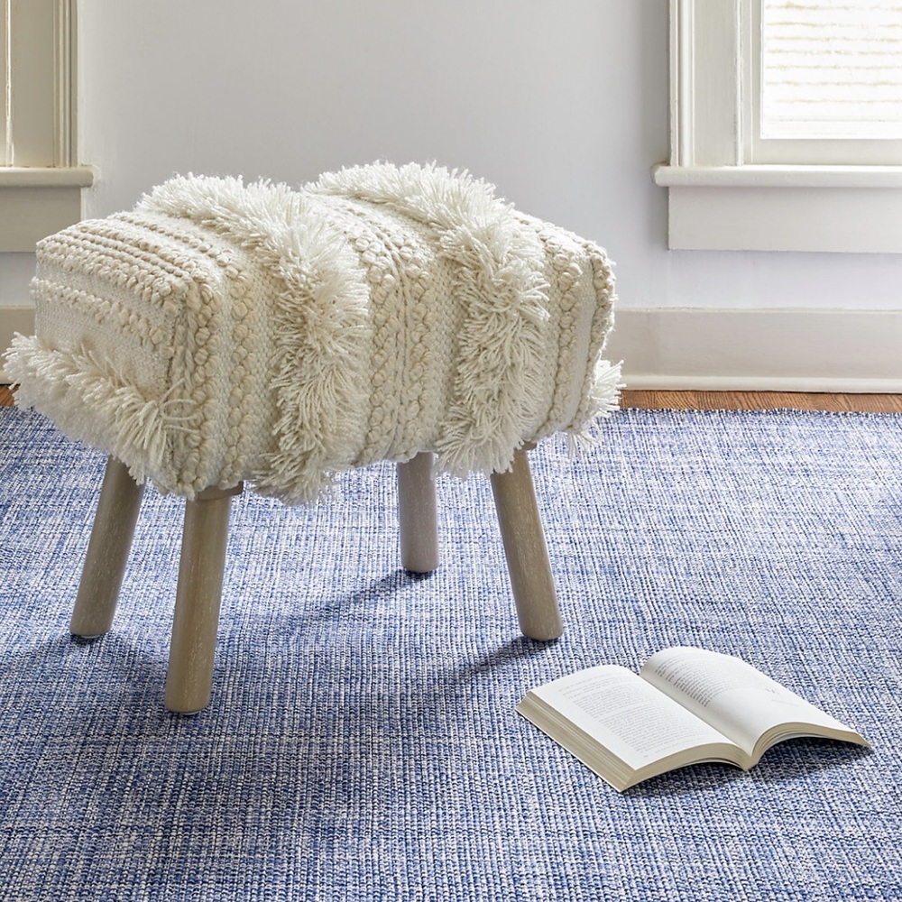 Dash and Albert Fusion Blue Handwoven Indoor/Outdoor Rug